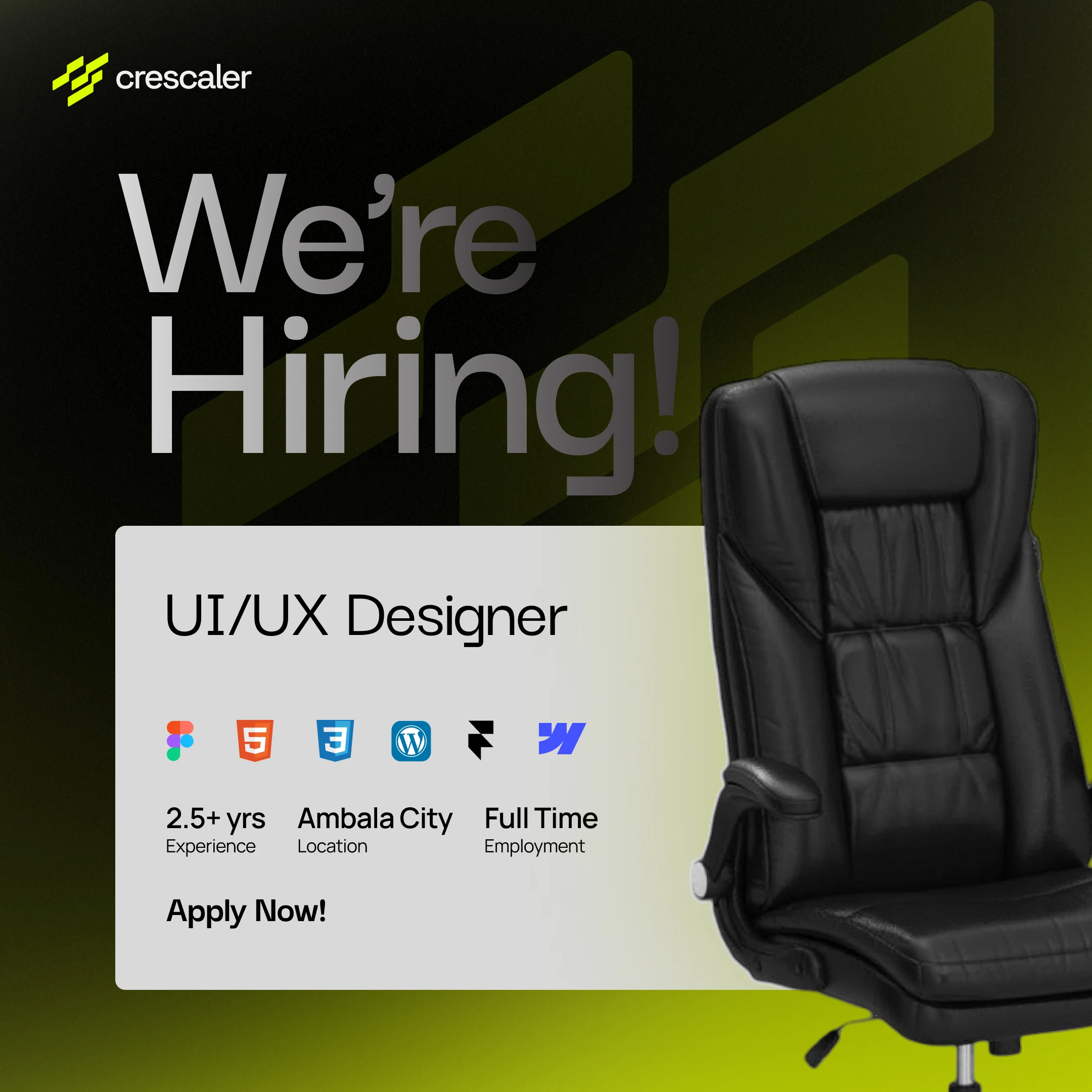 UI/UX Designer Job at Crescaler, Ambala, Haryana